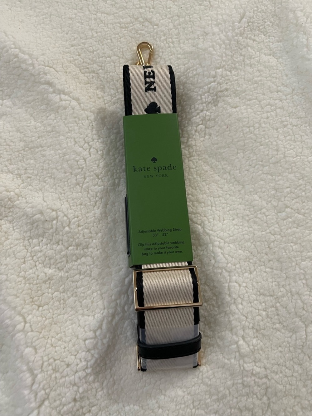 Kate Spade Bag Strap with Gold Hardware